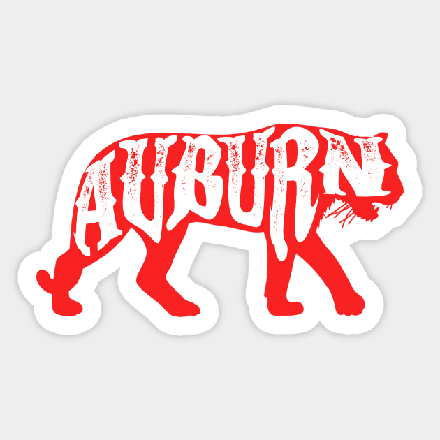 Orange Tiger w/ Auburn Cutout Sticker by joshp214